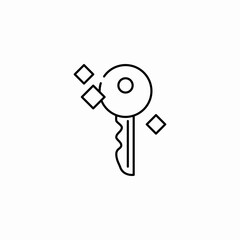 digital encryption key icon sign vector