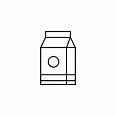 milk carton package icon sign vector