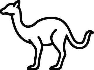 Cute wild mammal animal camel cartoon vector illustration drawing