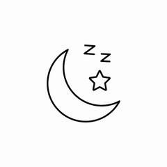 moon star sleep icon sign vector
