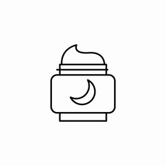 moon night cream icon sign vector