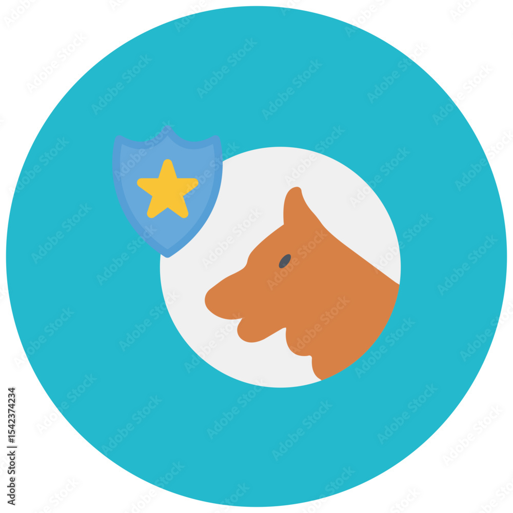 Poster canine unit icon vector image. can be used for emergency service.