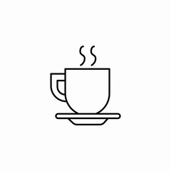 steaming coffee cup icon sign vector
