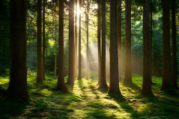 morning in the forest