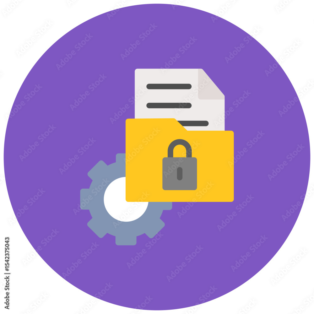 Poster control over information icon vector image. can be used for privacy.