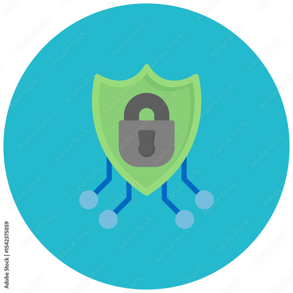 Poster cyber security icon vector image. can be used for privacy.