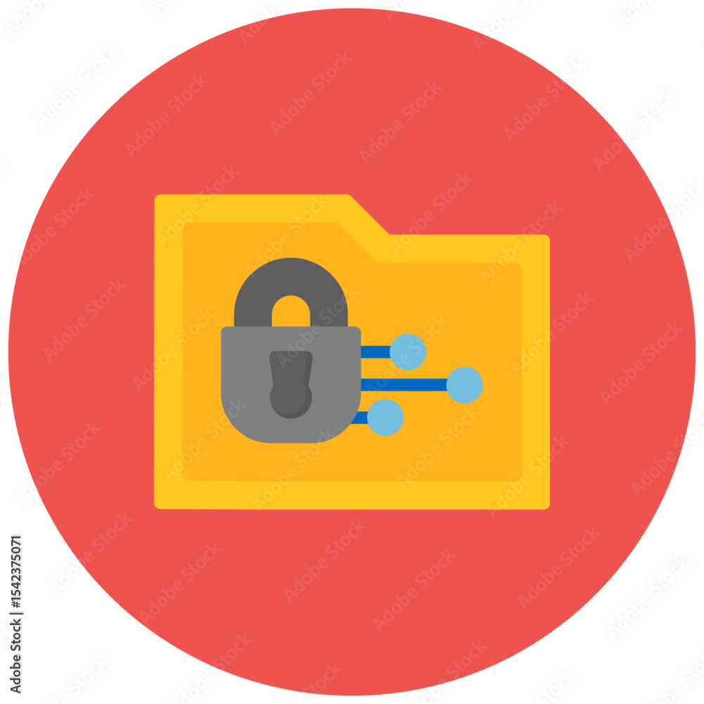 Poster data encryption icon vector image. can be used for privacy.