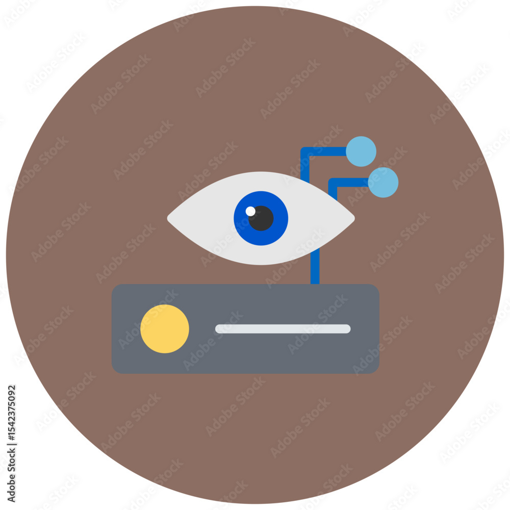 Poster data monitoring icon vector image. can be used for privacy.