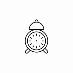 traditional alarm clock icon sign vector