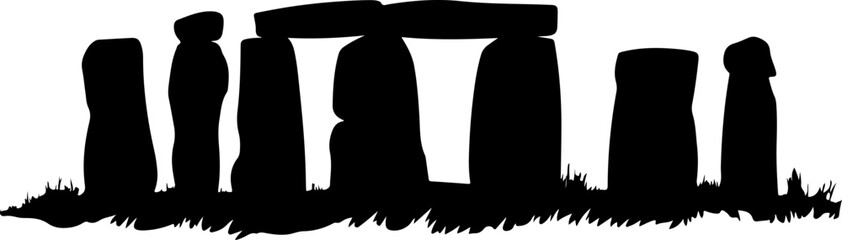 silhouette of stonehenge monument in wiltshire england