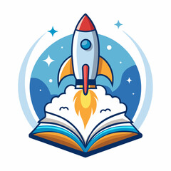 space rocket vector illustration