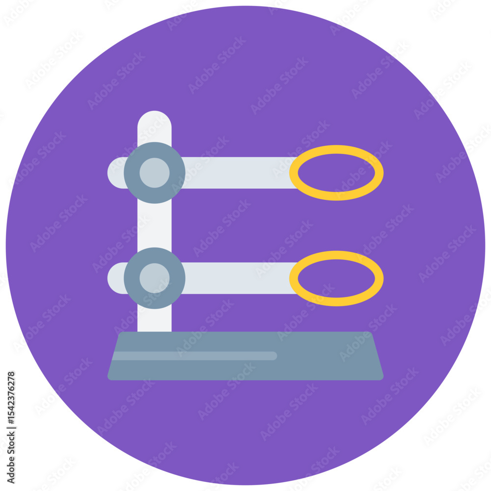 Poster ring stand icon vector image. can be used for science.