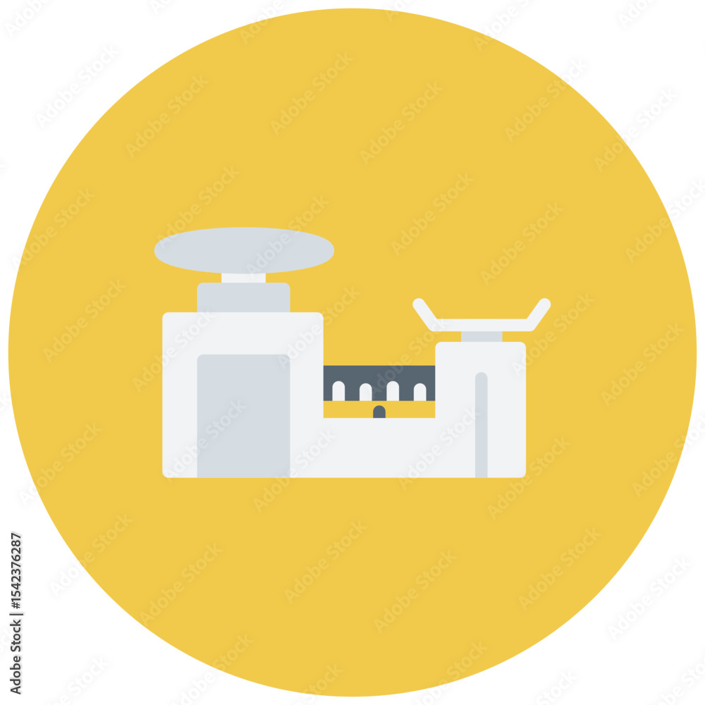 Poster triple beam icon vector image. can be used for science.