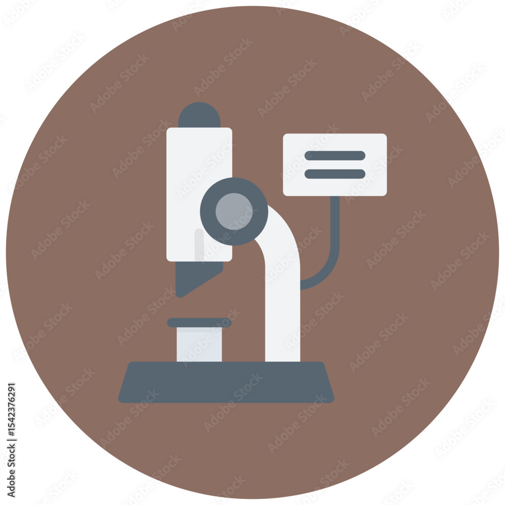 Poster digital microscope icon vector image. can be used for science.