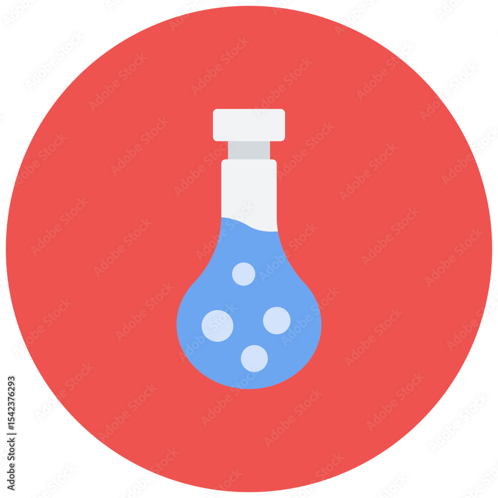Poster flask icon vector image. can be used for science.