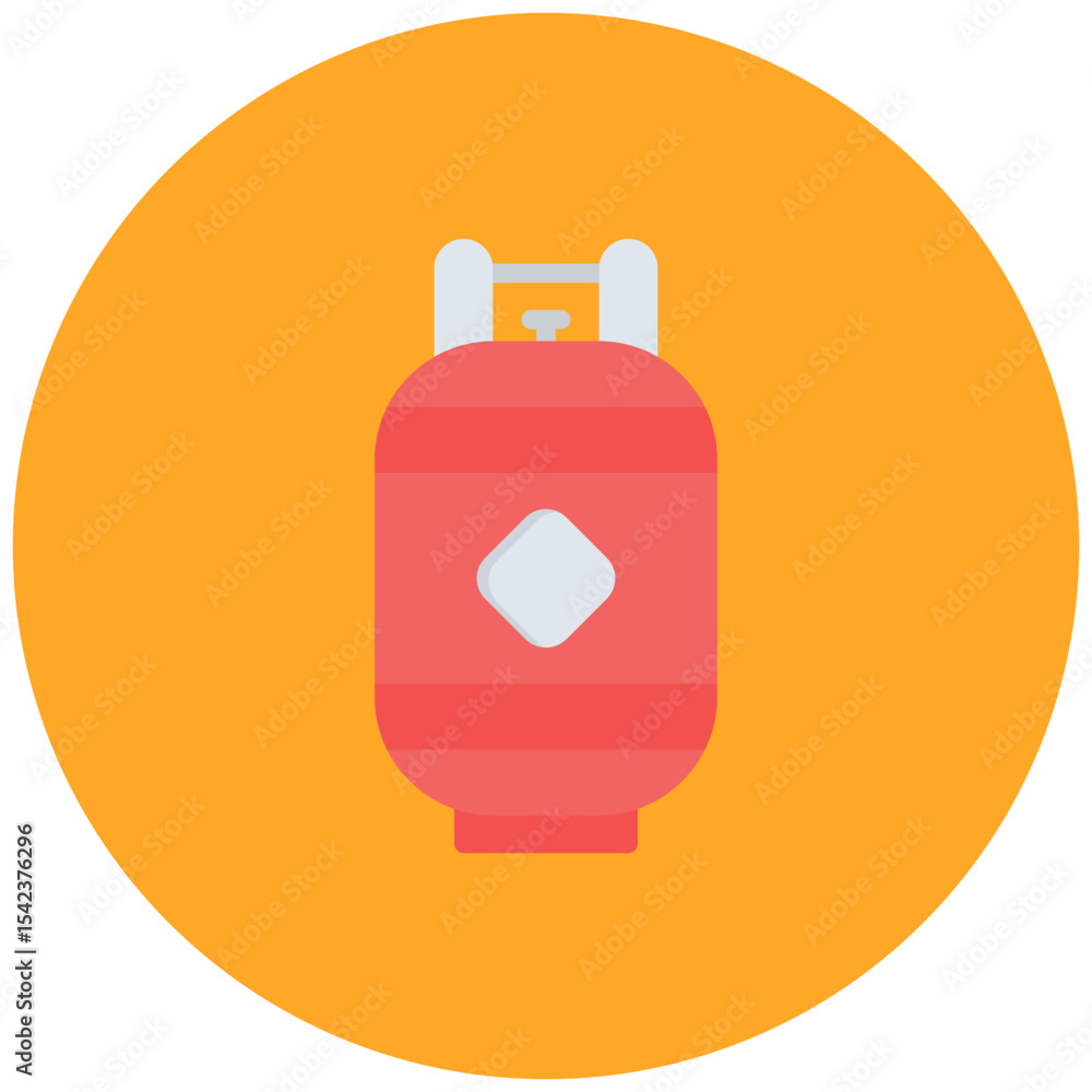 Poster gas bottle icon vector image. can be used for science.