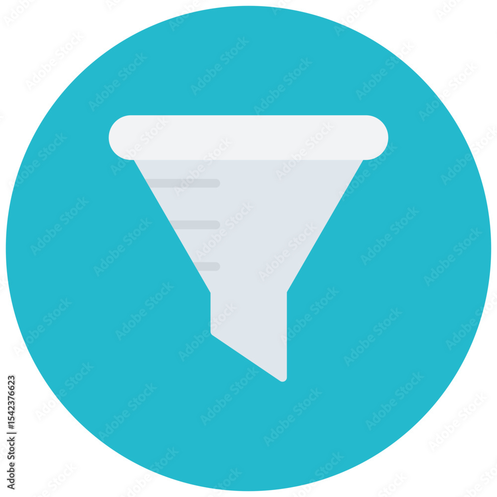 Poster funnel icon vector image. can be used for science.
