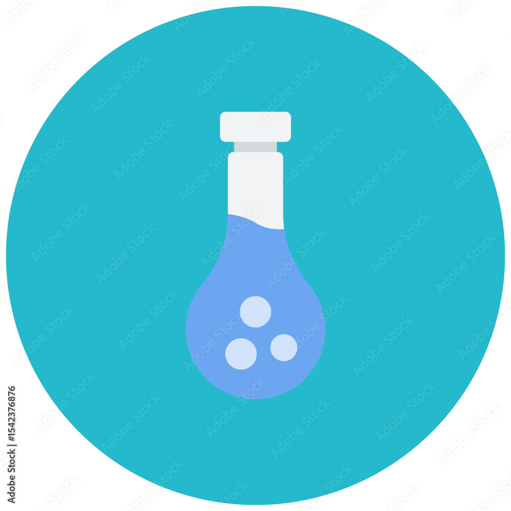 Poster conical flask icon vector image. can be used for science.