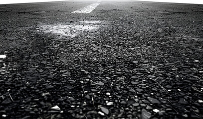 Close-Up Asphalt Road Textures with Perspective Depth