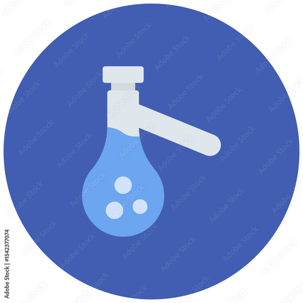 Poster sidearm flask icon vector image. can be used for science.
