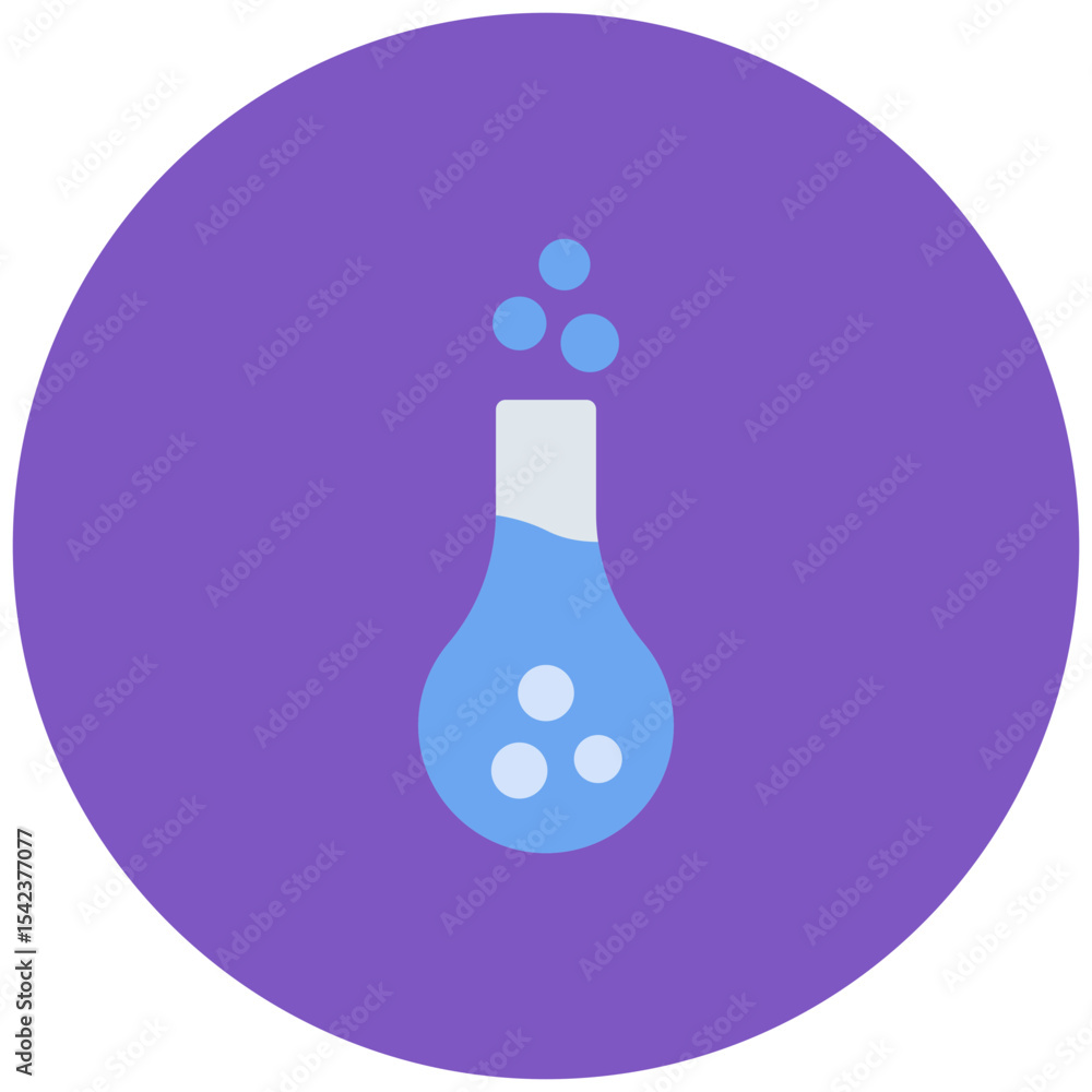 Poster boiling flask icon vector image. can be used for science.
