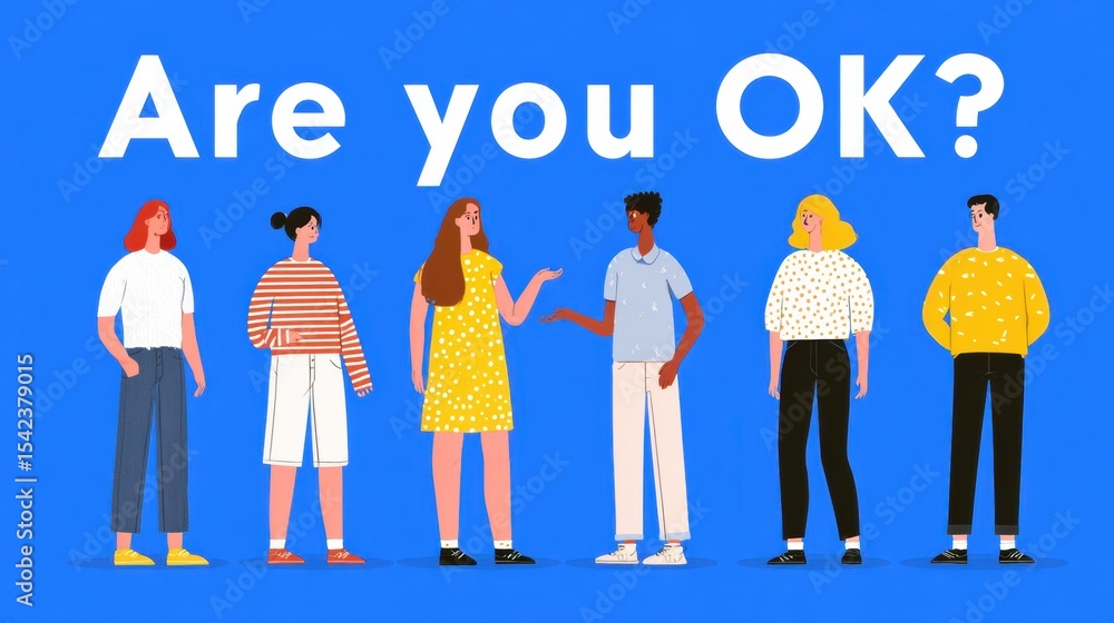 Poster Learn How to Ask Are You OK in Five Simple Steps to Support Those in Need With Empathy and Care