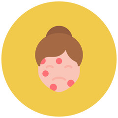 Irritation icon vector image. Can be used for Dermatology.