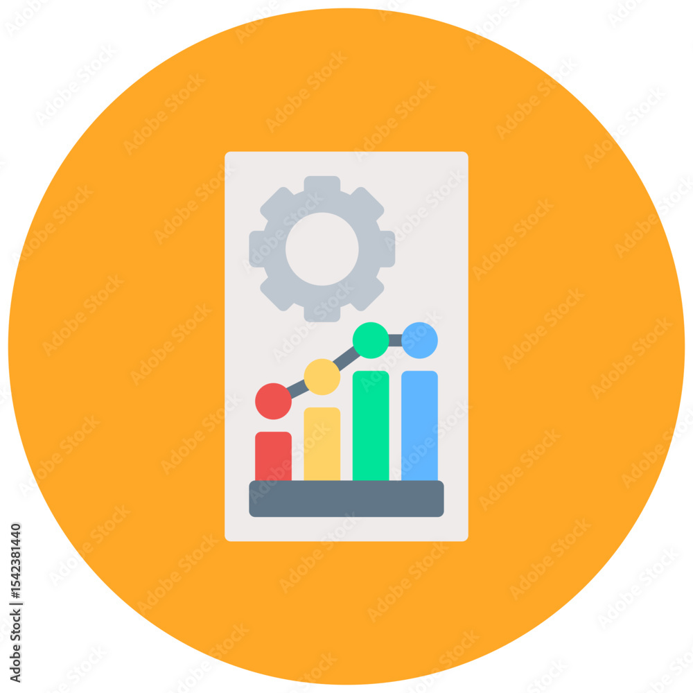 Poster benchmarking icon vector image. can be used for product management.