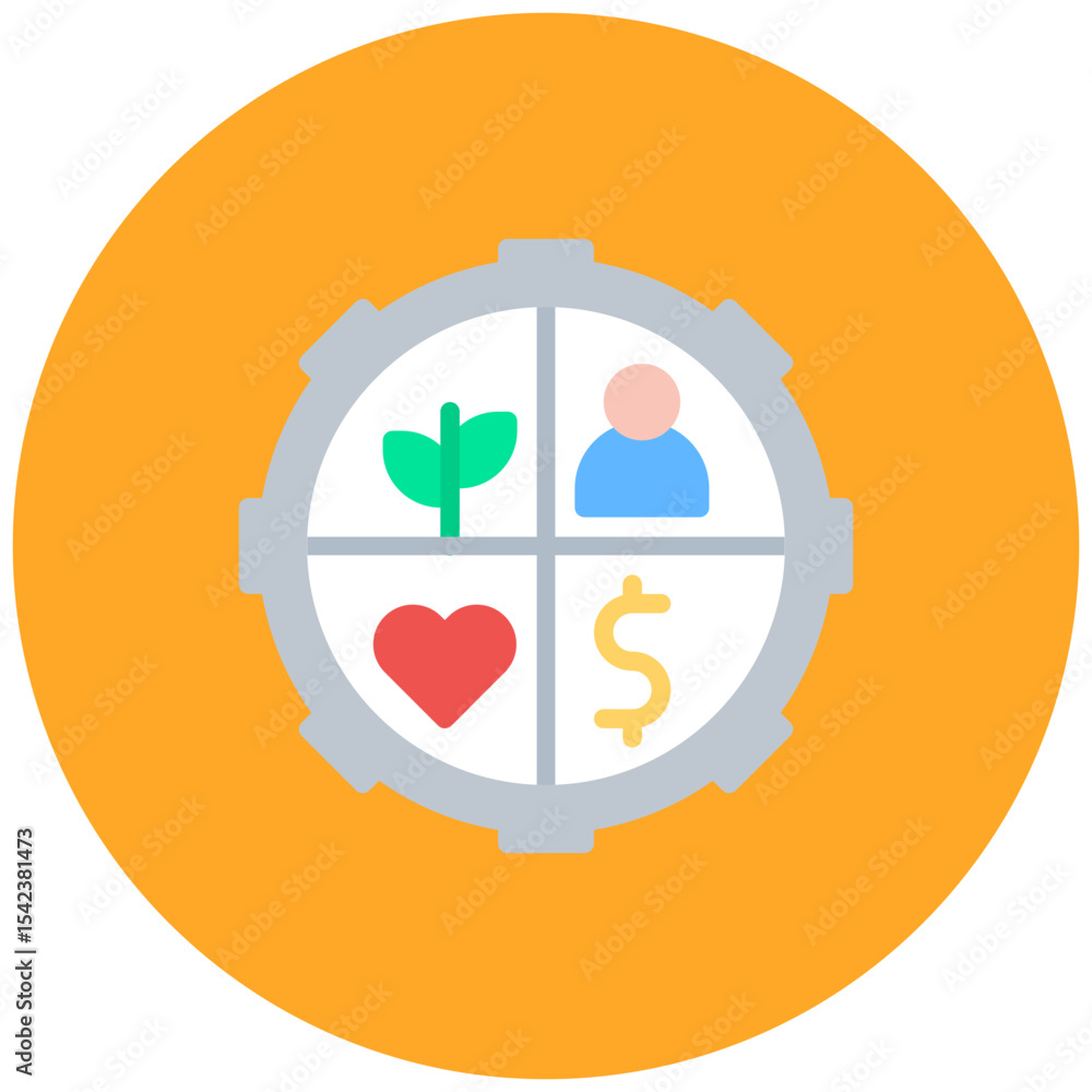 Poster find resource icon vector image. can be used for product management.