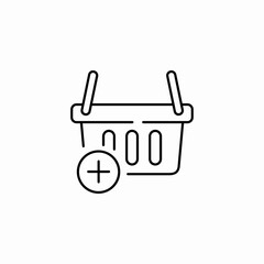 add shopping basket icon sign vector