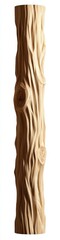 Obraz premium Beige Natural Wood Cylinder: Isolated Wooden Pillar on White for Minimalist Design
