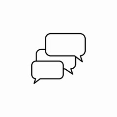 chatting conversation bubbles icon sign vector