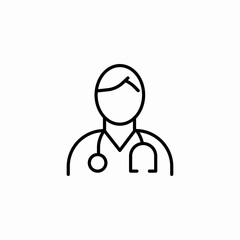 doctor with stethoscope icon sign vector