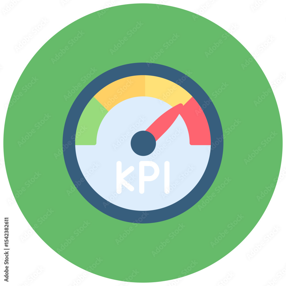 Poster performance monitoring icon vector image. can be used for staff management.