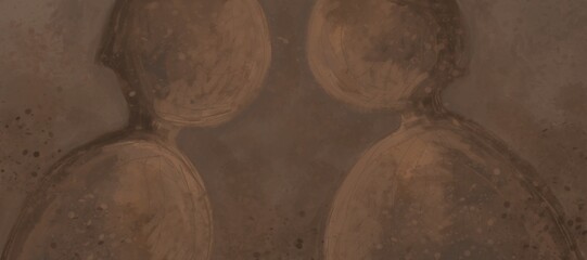 Abstract image for printing. Picture for modern interiors. The picture is painted by hand on a tablet. © neurostructure