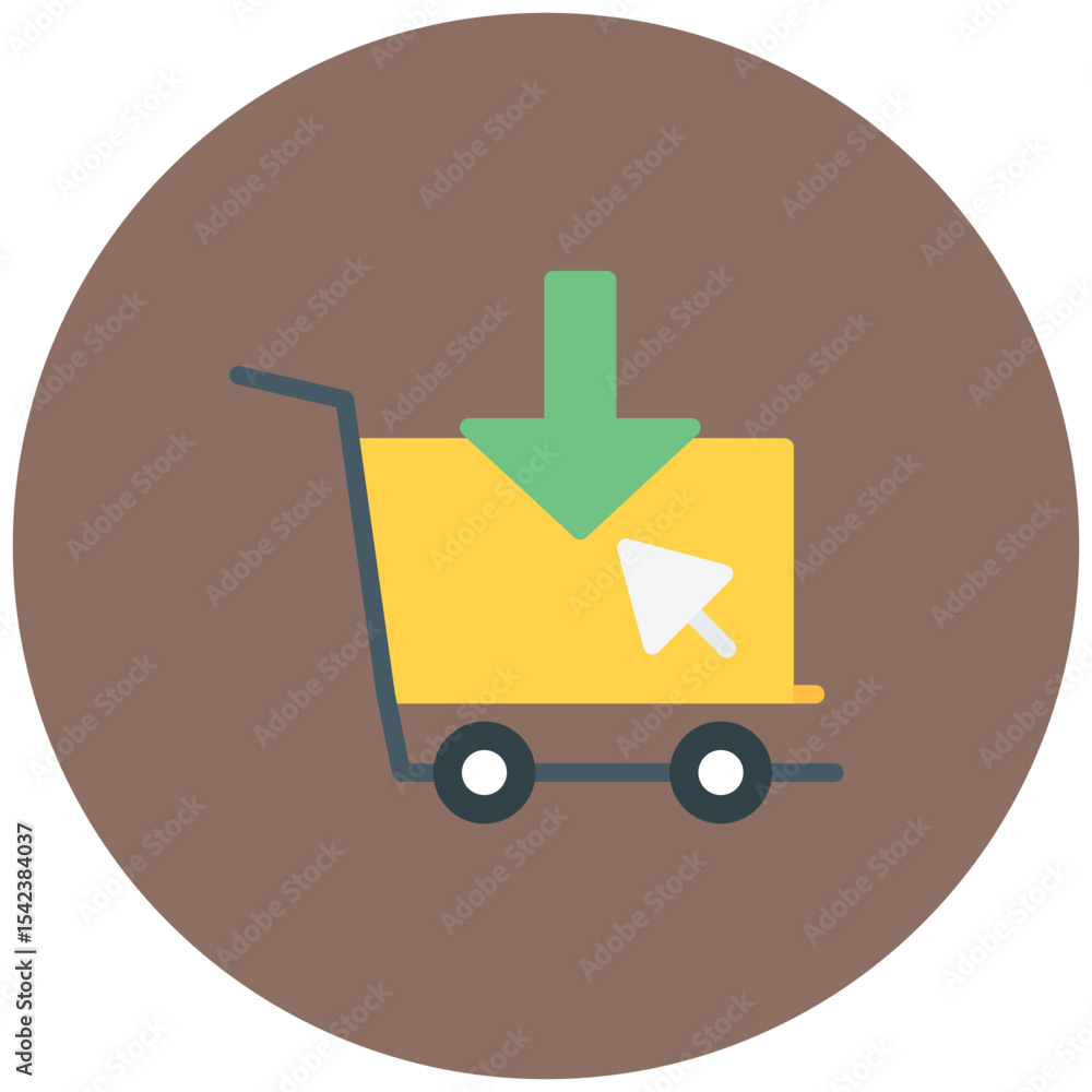 Poster cart order icon vector image. can be used for ecommerce store.