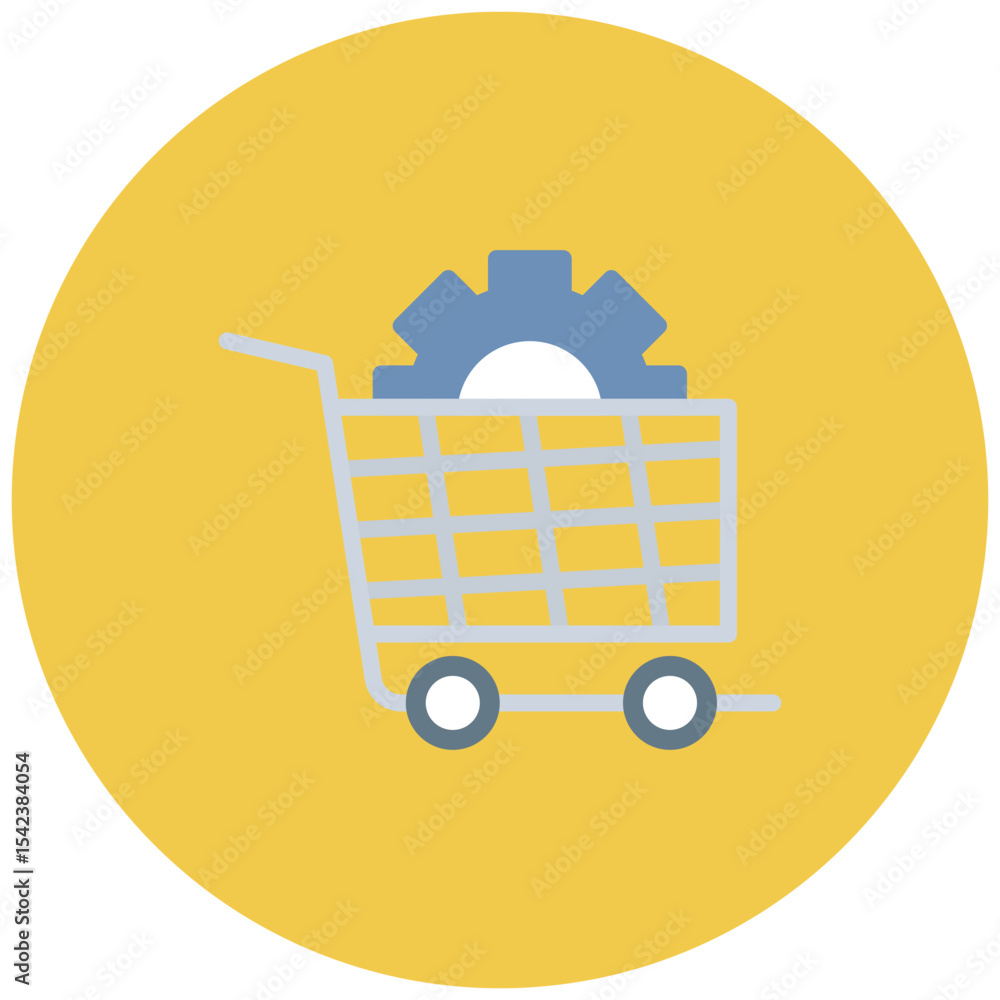 Poster cart processing icon vector image. can be used for ecommerce store.