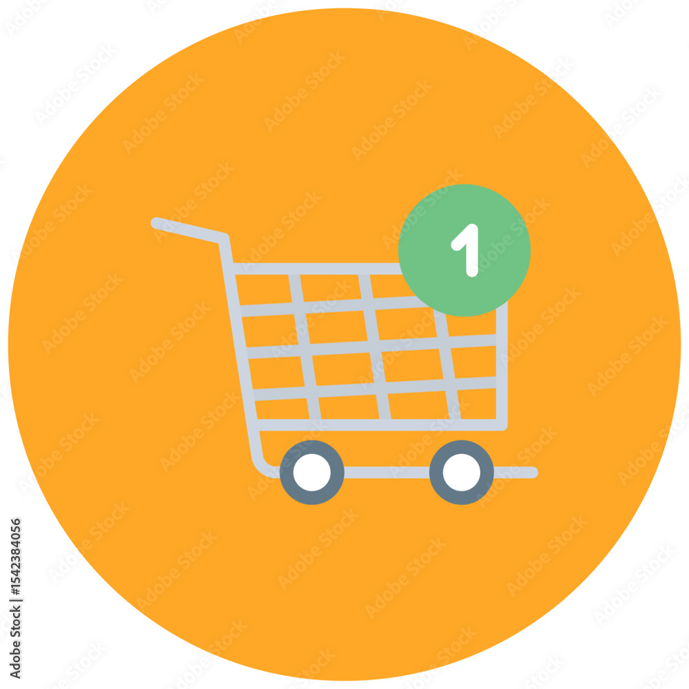 Aufkleber cart quantity icon vector image. can be used for ecommerce store.
