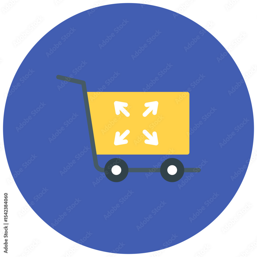 Aufkleber cart status icon vector image. can be used for ecommerce store.