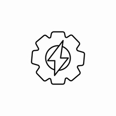 power management gear icon sign vector