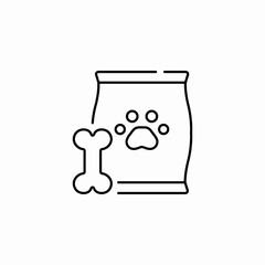pet food bag icon sign vector
