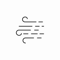 strong wind lines icon sign vector