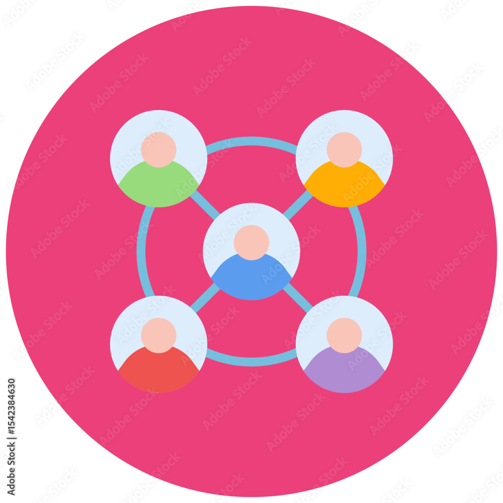 Poster interconnectedness icon vector image. can be used for teamwork.