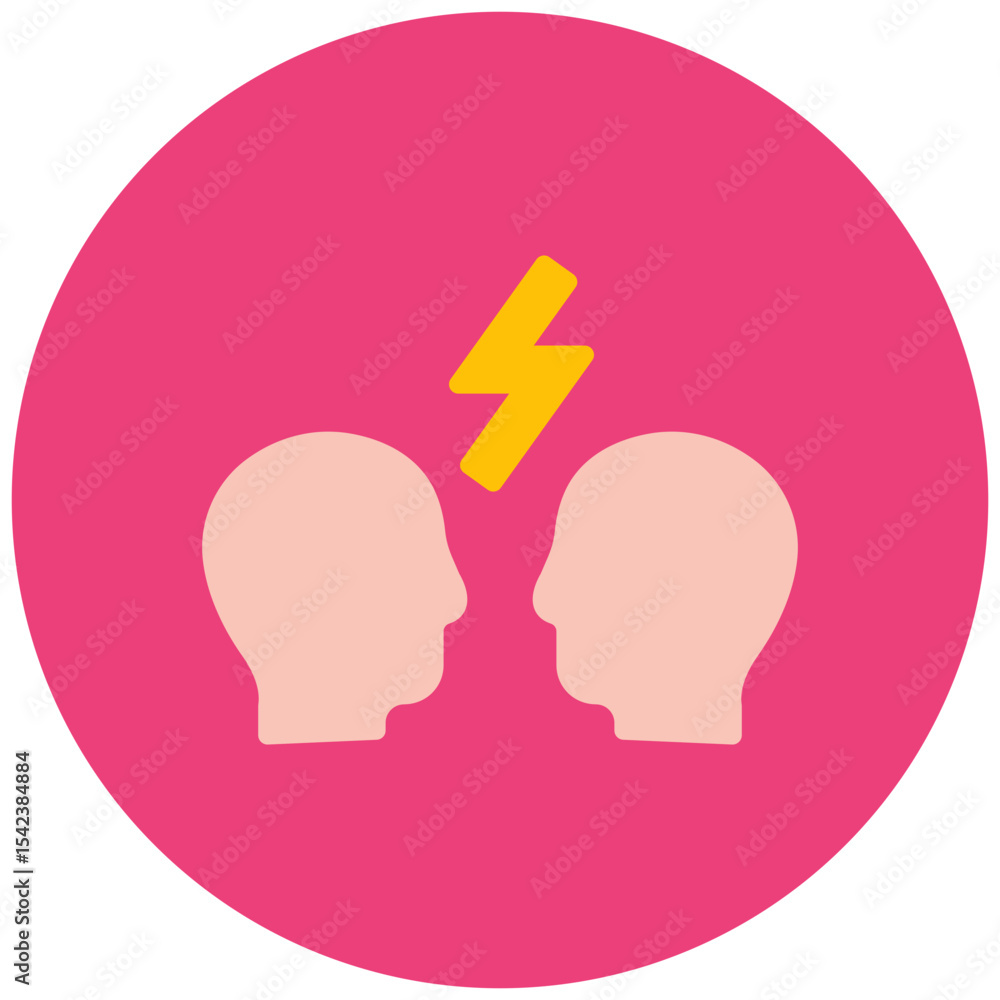 Poster conflict resolution icon vector image. can be used for project assesment.
