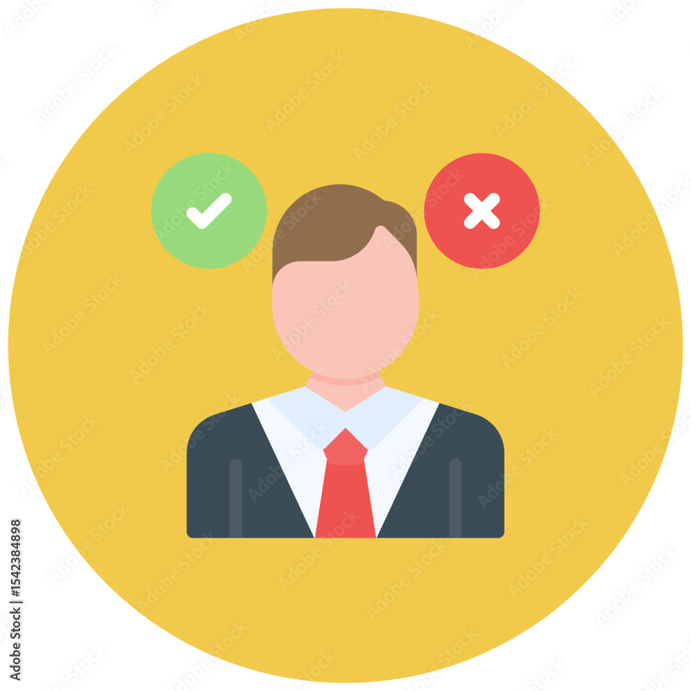 Poster decision making icon vector image. can be used for project assesment.