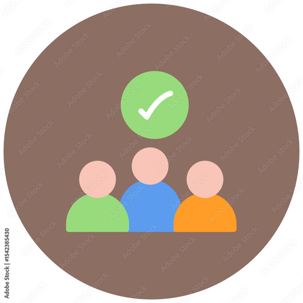 Poster project team icon vector image. can be used for project assesment.