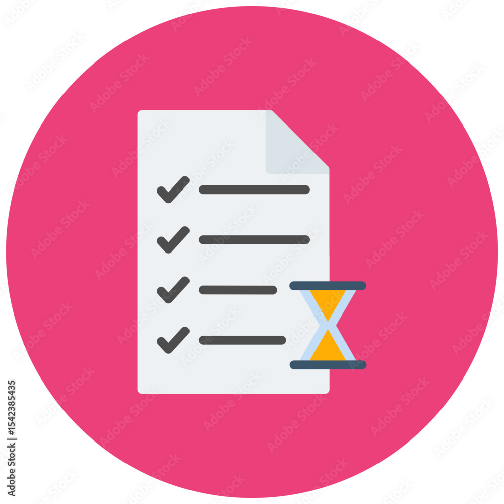 Aufkleber project timeline icon vector image. can be used for project assesment.