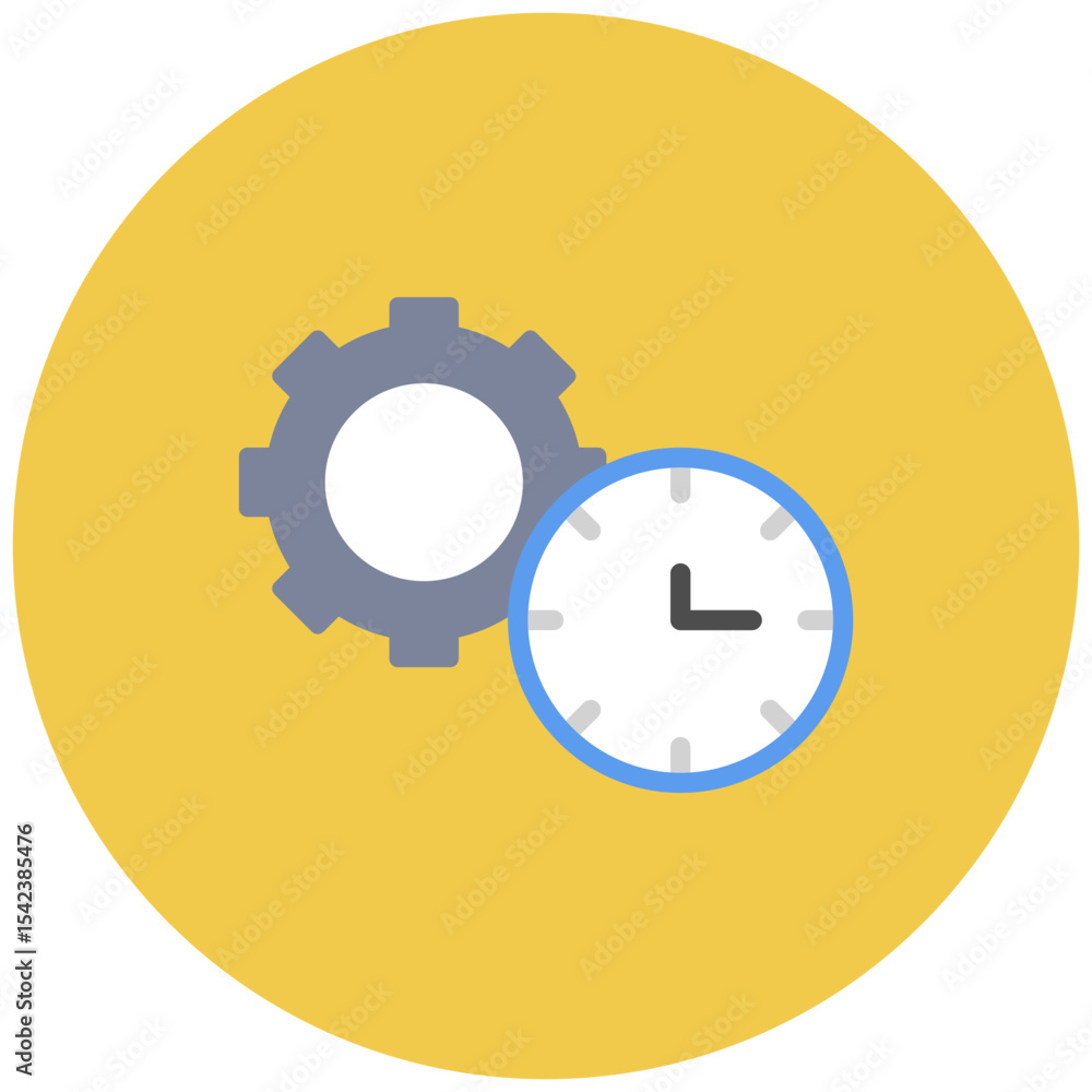 Aufkleber time management icon vector image. can be used for project assesment.