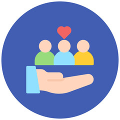 Community Support icon vector image. Can be used for Charity.