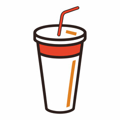 Cold beverage vector icon. A glass of fruit juice. Vector illustration of a glass of juice.